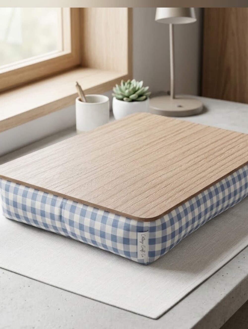 Blue Gingham Lap Desk